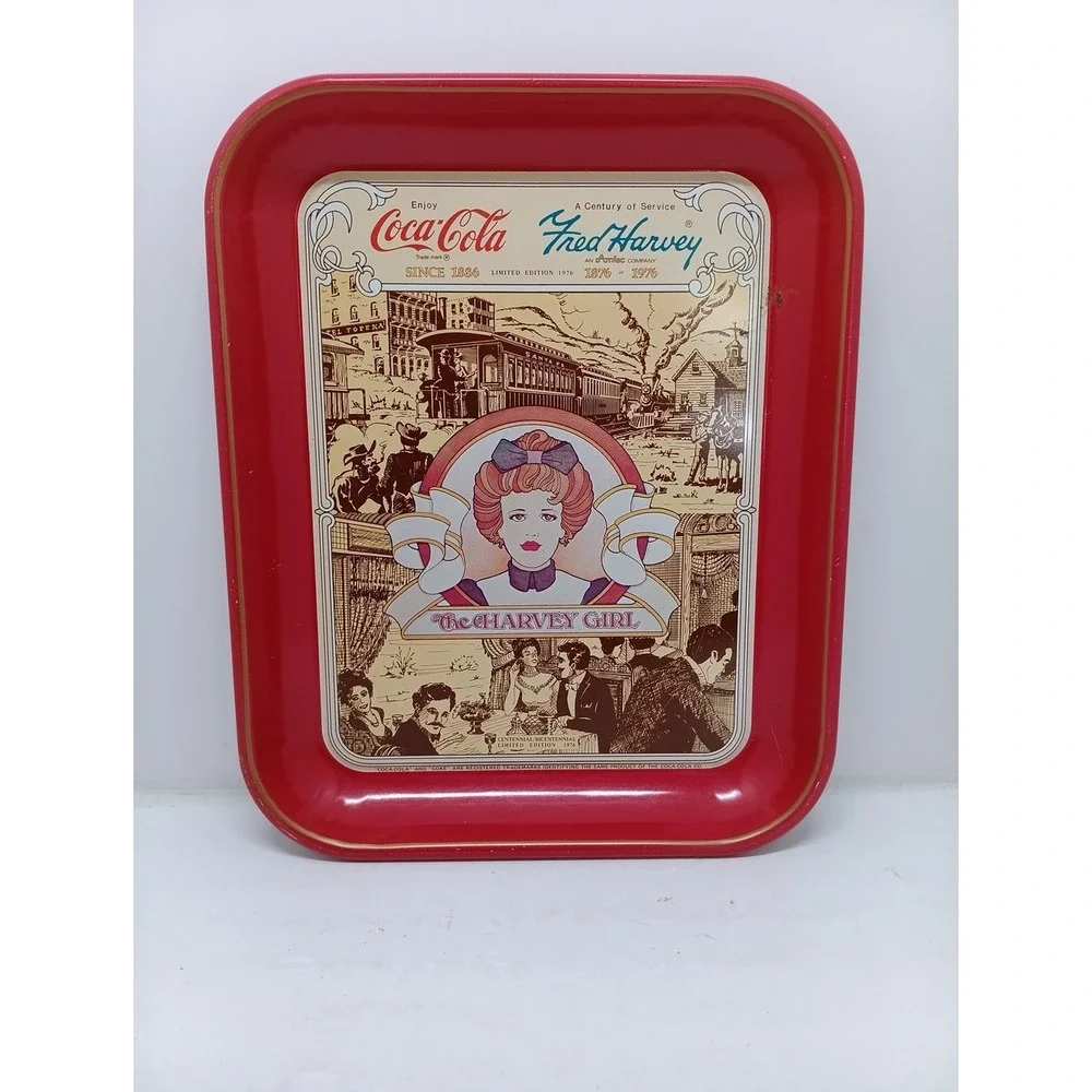 1976 Vintage Coca-Cola Tray, The Harvey Girl, 13.5
